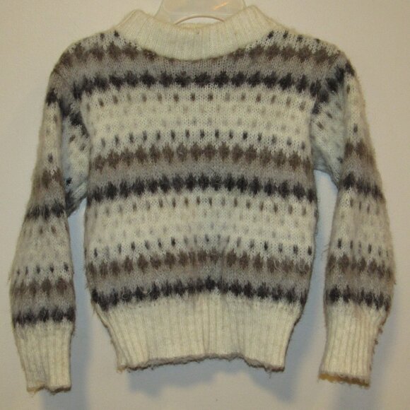 Vintage IceSheep Hafnarfjordur Made in Iceland Icelandic Wool Sweater Kids 4-6 - Picture 1 of 5